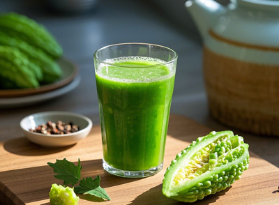 苦瓜的高草酸含量會刺激胃黏膜，榨汁前需焯水減輕刺激